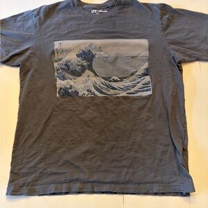 Uniqlo Tshirt MFA Boston Men’s Green Japanese Art XL